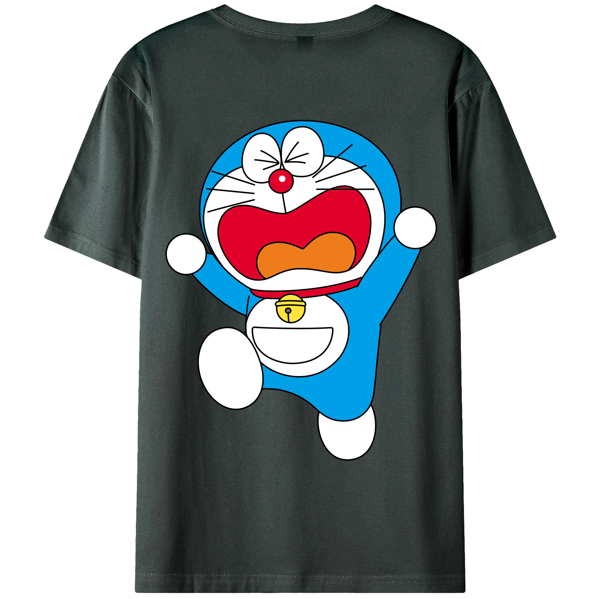 （画像用） ドラえもん Doraemon 綿100％ メンズ半袖Tシャツ（バックプリント） 通気性